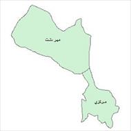 نقشه ی بخش های شهرستان نجف آباد